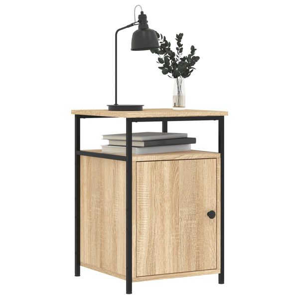 vidaXL Table de chevet ch&ecirc;ne sonoma 40x42x60 cm bois d'ing&eacute;nierie