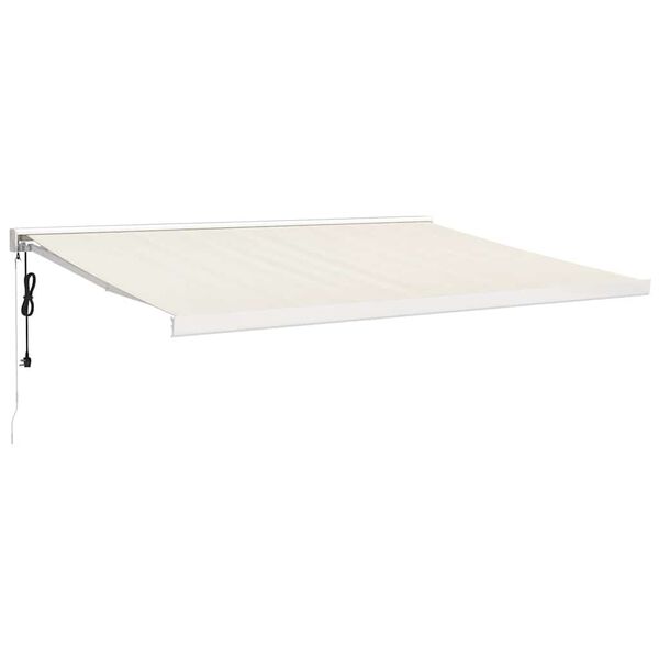vidaXL Auvent r&eacute;tractable cr&egrave;me 4x3 m tissu et aluminium