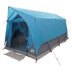 vidaXL Tente tunnel avec toit Bleu 8 personnes Polyester et Acier