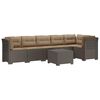 vidaXL Canap&eacute; de Jardin 6 Places avec Coussins Aspect Rattan PP