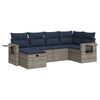 vidaXL Salon de jardin 6 pcs avec coussins gris r&eacute;sine tress&eacute;e