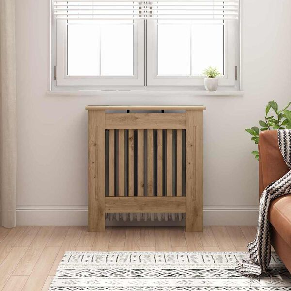 vidaXL Cache-Radiateur Ch&ecirc;ne artisanal 78 x 19 x 81,5 cm