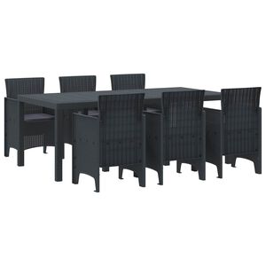 vidaXL Ensemble de salle à manger pour jardin 7 pcs Anthracite