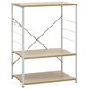 vidaXL Armoire &agrave; micro-ondes Blanc et ch&ecirc;ne 60x39,6x79,5 cm