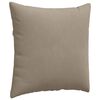 vidaXL Coussins de canap&eacute; 2 pcs Taupe 60 x 60 cm tissu