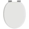 vidaXL Si&egrave;ge de toilette 2 pcs Blanc 44 x 38 cm Panneau MDF