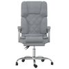 vidaXL Fauteuil de massage inclinable de bureau Gris clair Tissu