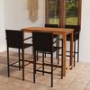 vidaXL Ensemble de bar de jardin 5 pcs Marron