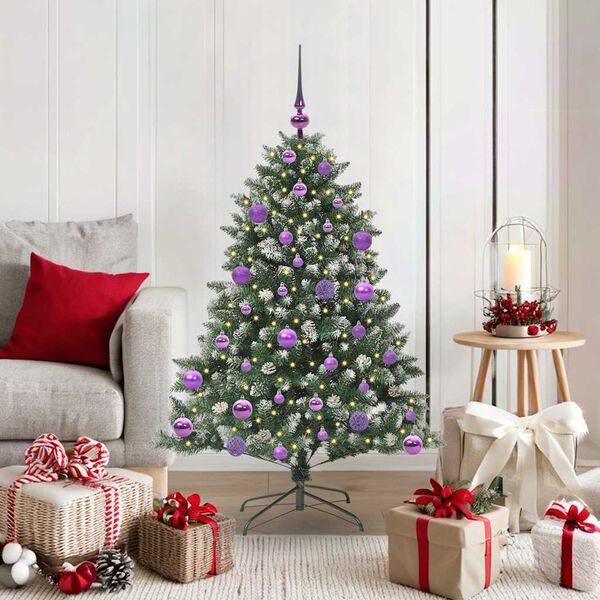 vidaXL Sapin de Noël artificiel avec 150 LED Vert 85 x 85 x 120 cm