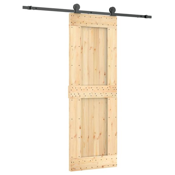 vidaXL Porte coulissante et kit de quincaillerie 70x210 cm pin massif