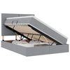 vidaXL Lit avec rangement et matelas Gris clair 140 x 190 cm tissu
