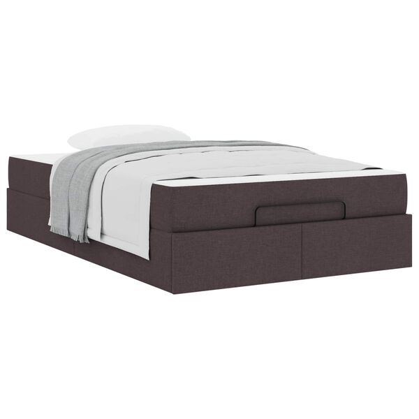 vidaXL Cadre de lit avec matelas avec matelas 2 pcs Tan tissu