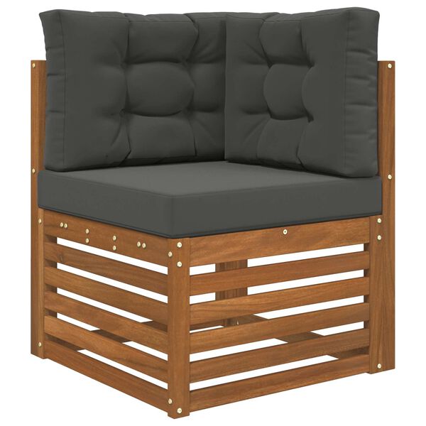 vidaXL Coussin de canap&eacute; d'ext&eacute;rieur 3 pcs Anthracite Polyester