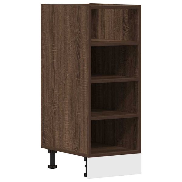 vidaXL Meuble bas "Riga" Chêne brun 30 x 44,5 x 81,5 cm Bois d'ingénierie