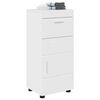 vidaXL Ensemble d'armoire de salle de bain TULUM Blanc brillant