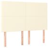 vidaXL Sommier &agrave; lattes de lit avec matelas Cr&egrave;me 140x190cm Similicuir