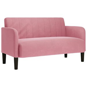 vidaXL Canap&eacute; causeuse rose 109 cm velours