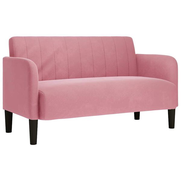 vidaXL Canap&eacute; causeuse rose 109 cm velours