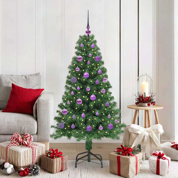 vidaXL Sapin de No&euml;l artificiel Vert 150 cm PVC, Acier et Plastique