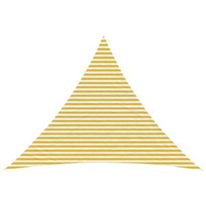 vidaXL Voile d'ombre 5 x 5 x 6 m HDPE Triangulaire Jaune et blanc