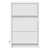 vidaXL Armoire de chevet avec lumières LED blanc bois d'ingénierie