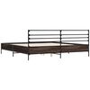 vidaXL Cadre de lit sans matelas chêne marron 200x200 cm