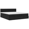 VidaXL Cadre de lit ottoman avec matelas noir 200x200 cm tissu