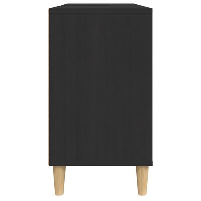 vidaXL Meuble d'évier noir 80x33x60 cm bois d'ingénierie