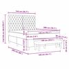 vidaXL Lit &agrave; ressorts avec matelas Gris fonc&eacute; 140 x 200 cm Velours