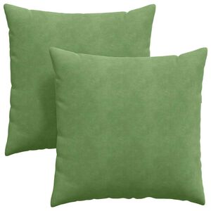 vidaXL Coussins de canap&eacute; 2 pcs Vert clair 80 x 80 cm