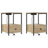 vidaXL Cabinet de chevet 2 pcs Ch&ecirc;ne Sonoma 42 x 41 x 56 cm