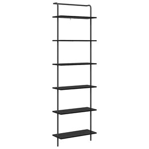 vidaXL &Eacute;tag&egrave;re 6 niveaux 60 x 24 x 203 cm Bois d'ing&eacute;nierie Ch&ecirc;ne noir