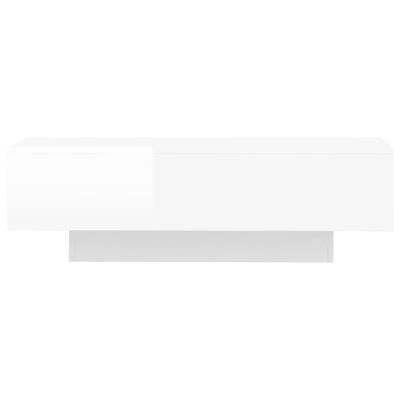 vidaXL Table basse blanc brillant 100x49,5x31 cm bois d'ingénierie