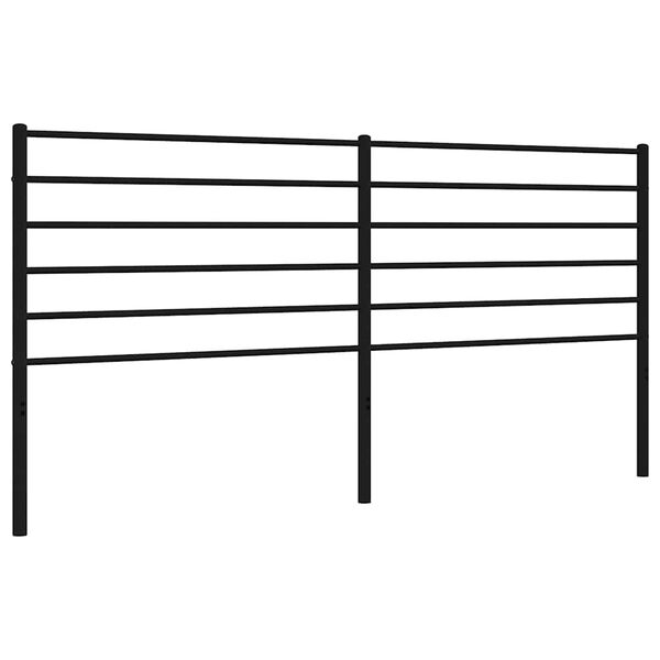 vidaXL T&ecirc;te de lit de remplacement m&eacute;tal noir 193 cm