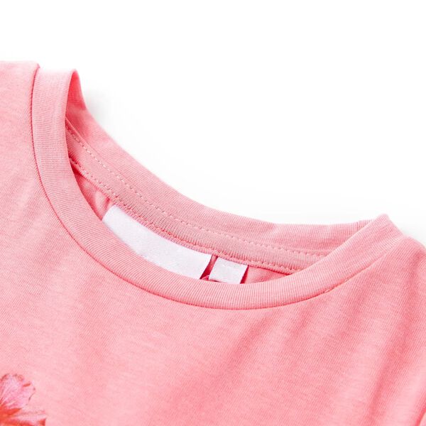 T-shirt pour enfants rose n&eacute;on 92