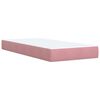 vidaXL Sommier &agrave; lattes de lit et matelas Rose 80x200 cm Velours