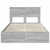 vidaXL Lit de Rangement Gris Sonoma 135 x 190 cm Bois d'ingénierie