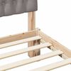 vidaXL Cadre de lit avec tête de lit rembourrée Marron 180 x 200 cm