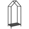 vidaXL Portant de bois chauffage noir 40x25x90 cm