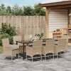 vidaXL Ensemble de salle &agrave; manger pour jardin 9 pcs Beige polyrotin
