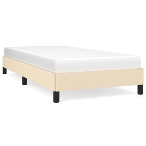 vidaXL Cadre de lit sans matelas cr&egrave;me 90x190 cm tissu