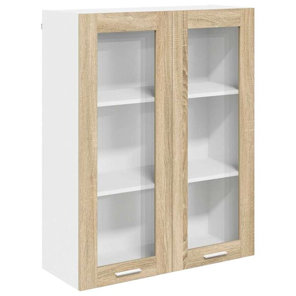 vidaXL Armoire suspendue avec stockage Ch&ecirc;ne Sonoma 80 x 31 x 100 cm