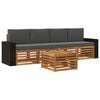 vidaXL Ensemble de canap&eacute;s d'ext&eacute;rieur 5 pcs Naturel et Anthracite