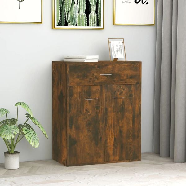 vidaXL Buffet Chêne fumé 60x30x75 cm Bois d'ingénierie