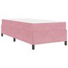 vidaXL Cadre de lit avec matelas Rose 100 x 200 cm tissu