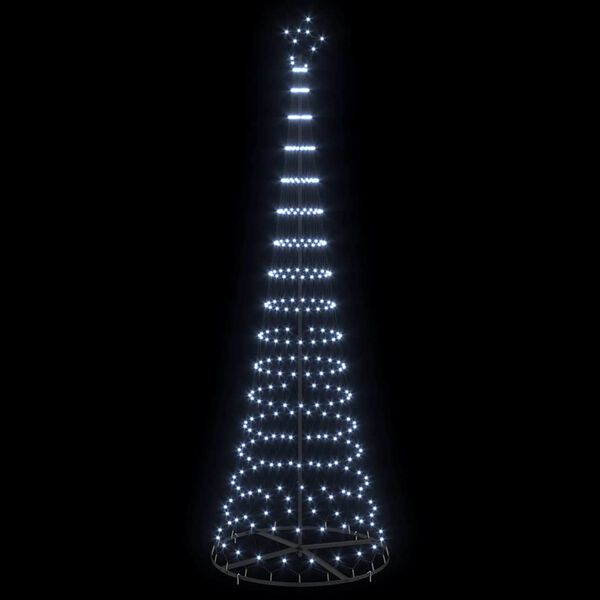vidaXL Arbre de No&euml;l LED Blanc froid 100,5 x 100,5 x 302,5 cm M&eacute;tal