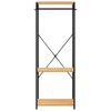 vidaXL Garde-robe Noir et ch&ecirc;ne 60x40x167cm M&eacute;tal et bois d'ing&eacute;nierie