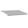 vidaXL Auvent manuel r&eacute;tractable avec LED anthracite blanc 500x350 cm