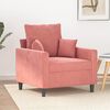 vidaXL Fauteuil Rose 60 cm Velours