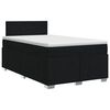 vidaXL Lit boxspring avec matelas Noir 120 x 190 cm Tissu